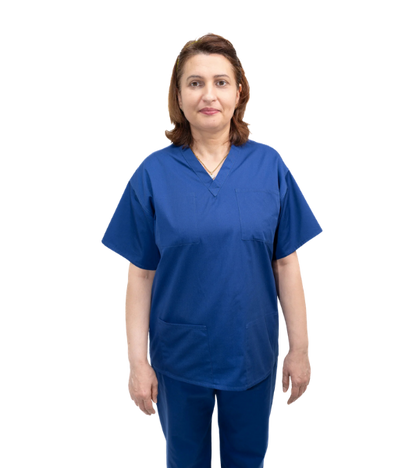 Medical Health Professionals Royal Blue Scrubs Set Unisex Men/Women 2 piece