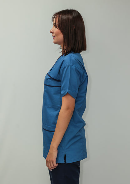 Female Tunic Navy Piping No Zip
