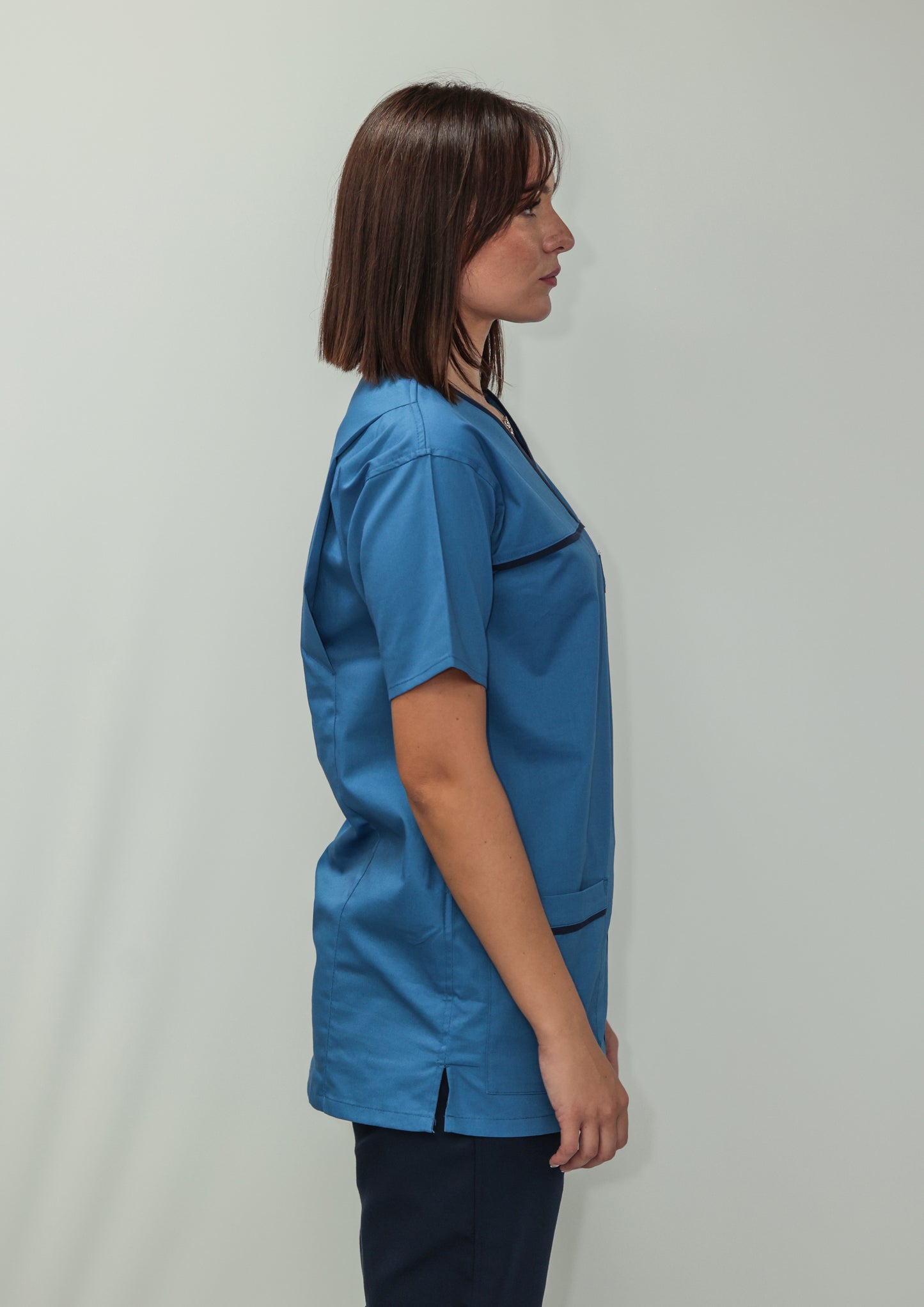 Female Tunic Navy Piping No Zip