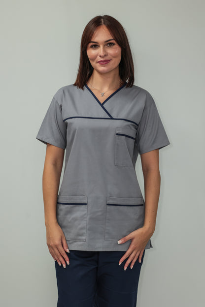 Female Tunic Navy Piping No Zip