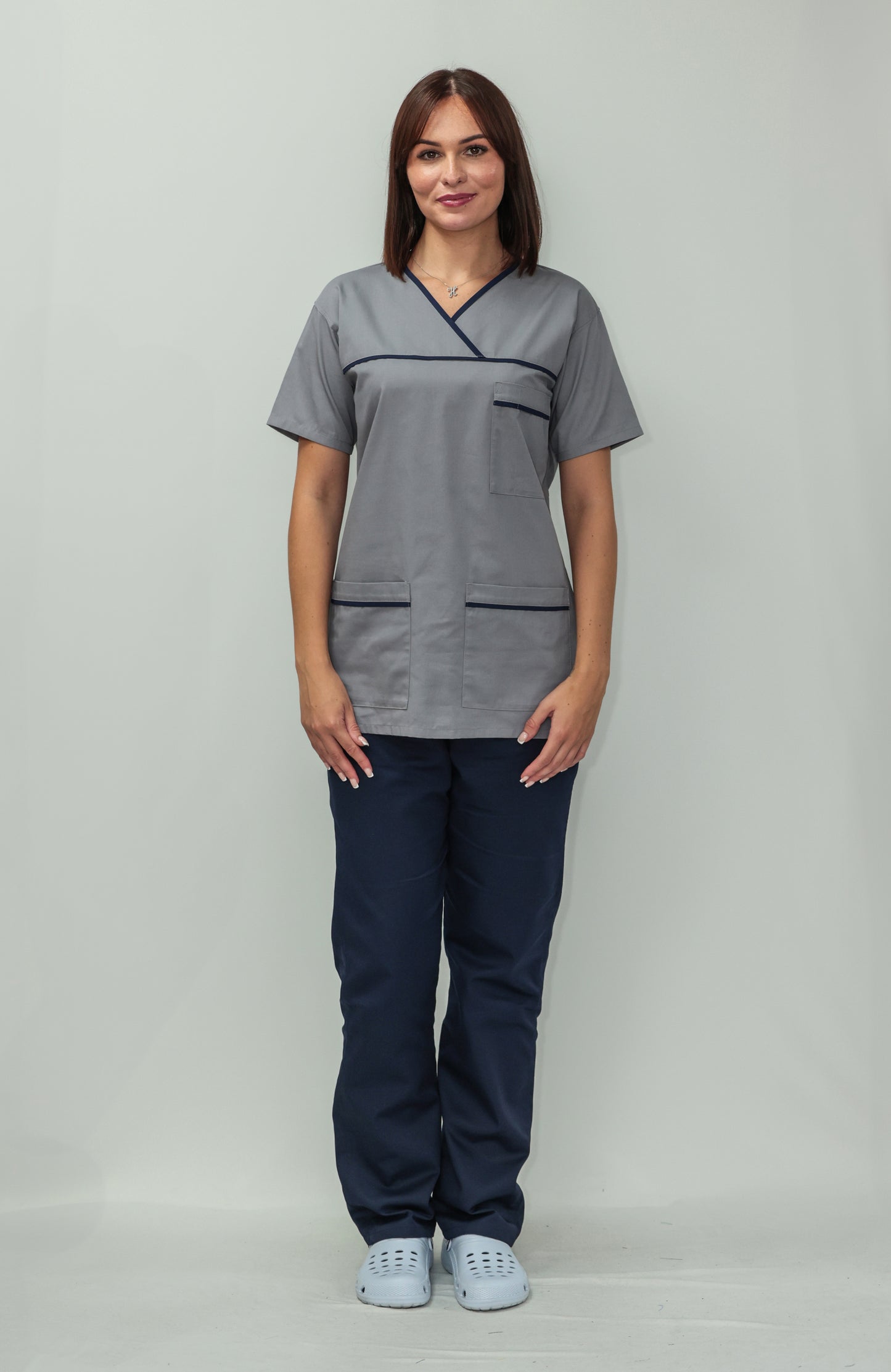 Female Tunic Navy Piping No Zip