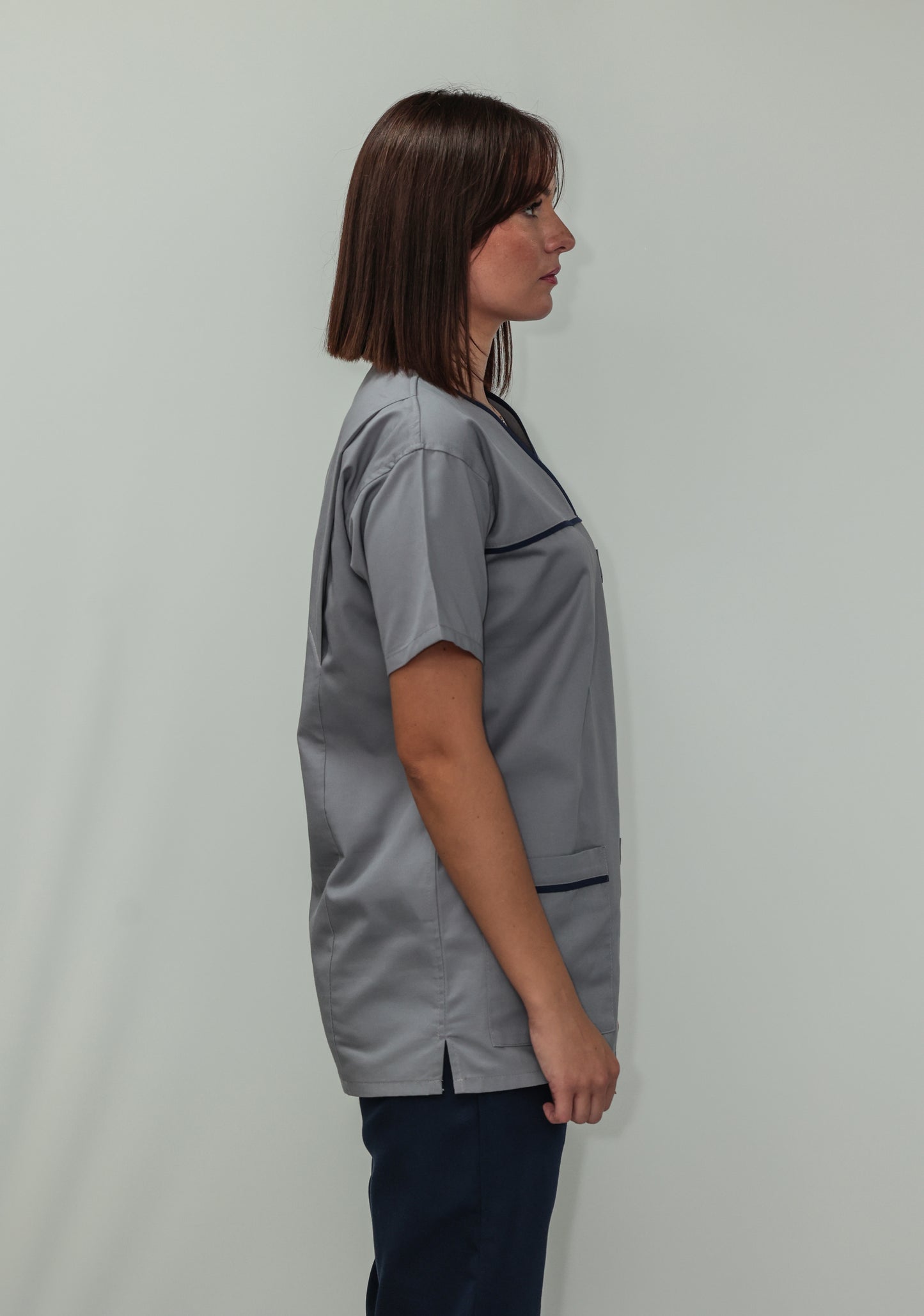 Female Tunic Navy Piping No Zip