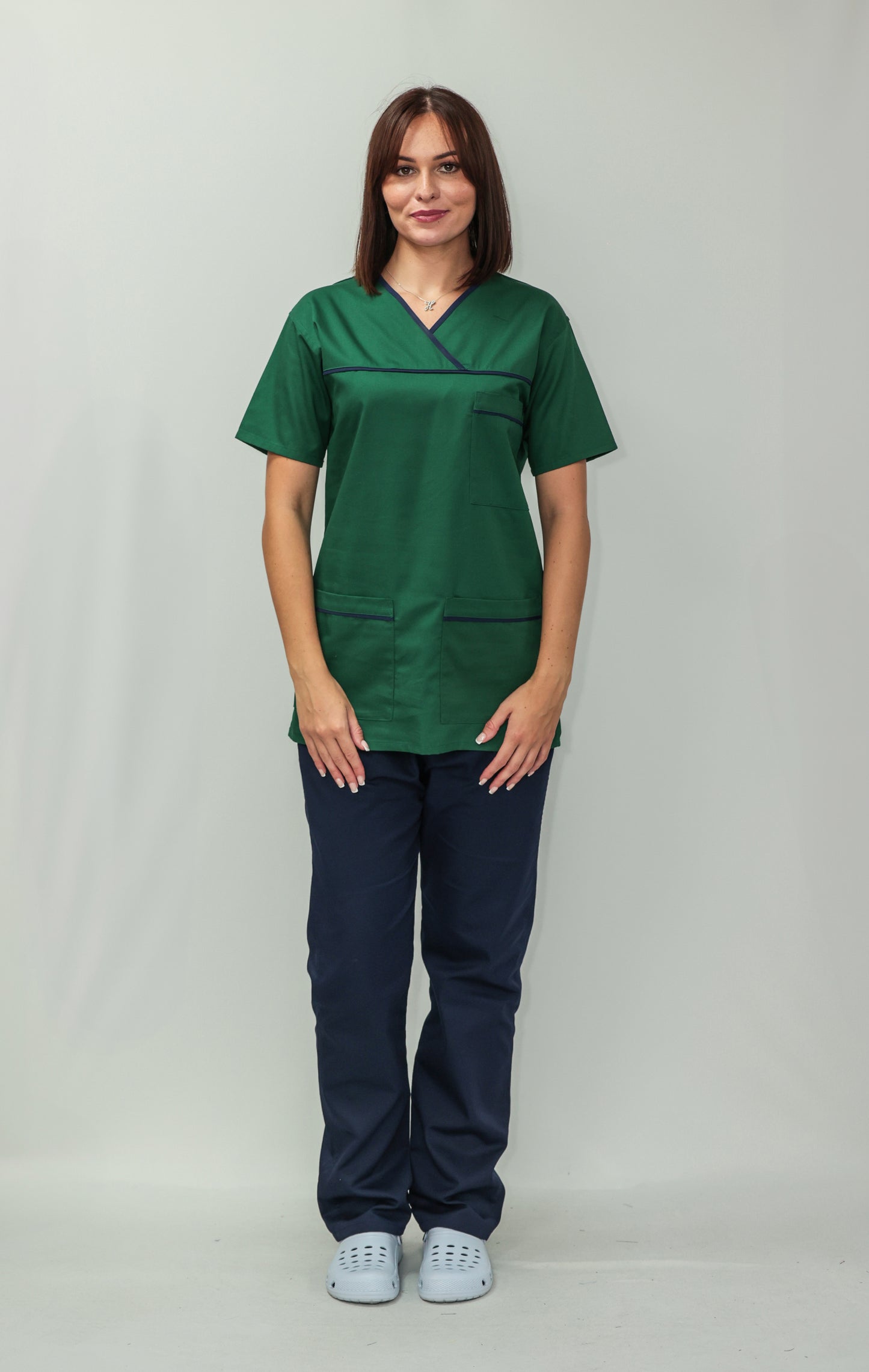 Female Tunic Navy Piping No Zip