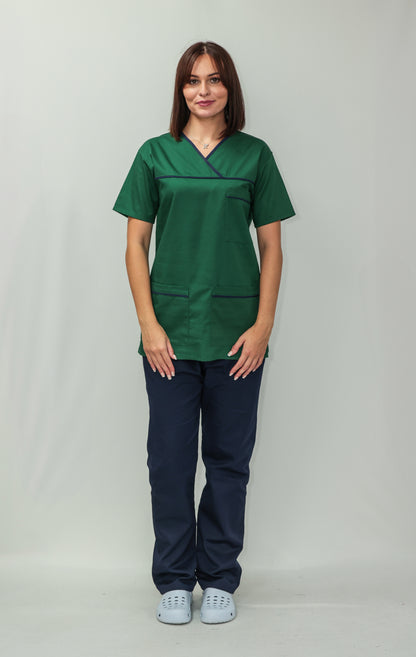 Female Tunic Navy Piping No Zip