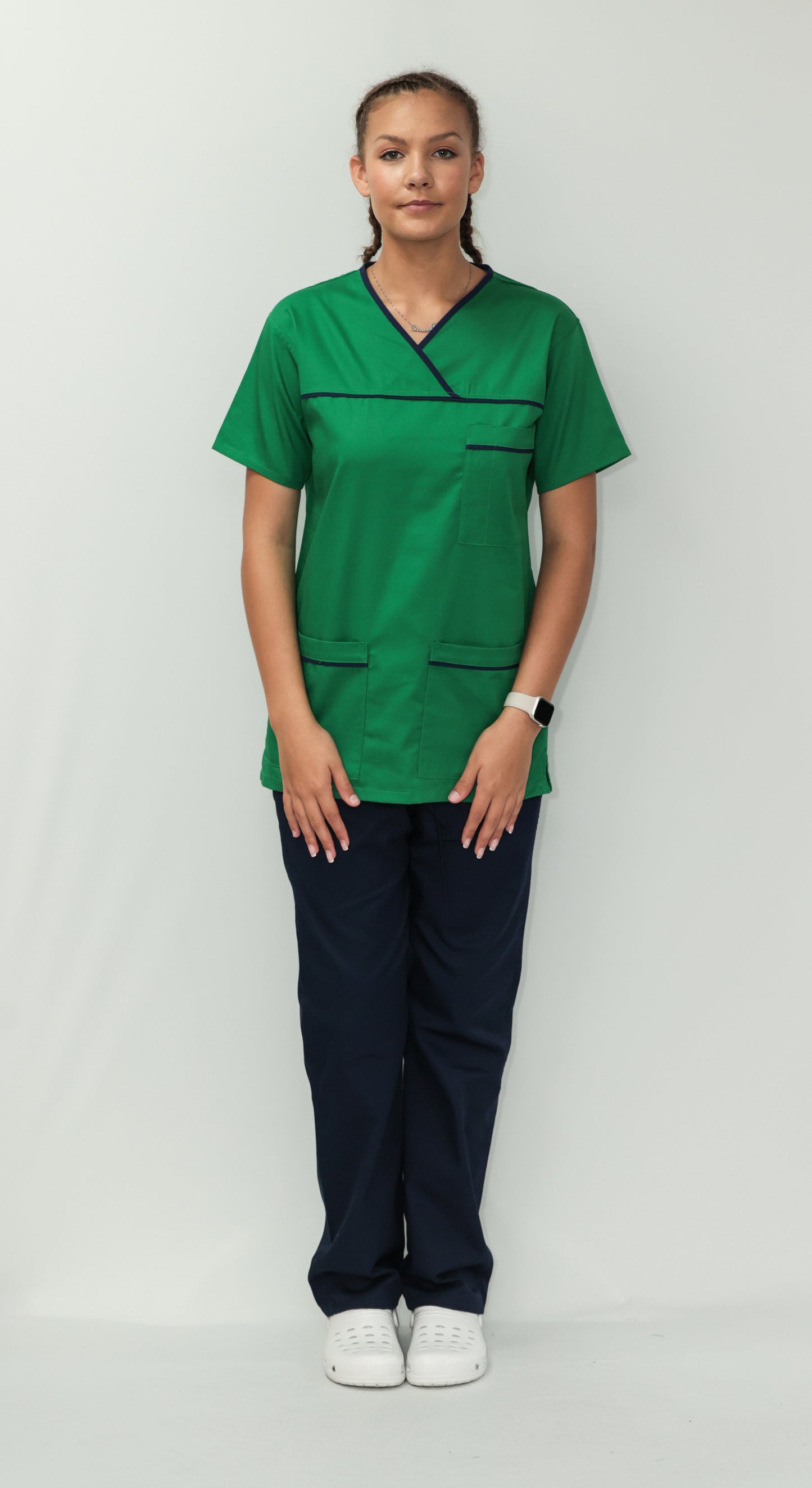 Female Tunic Navy Piping No Zip