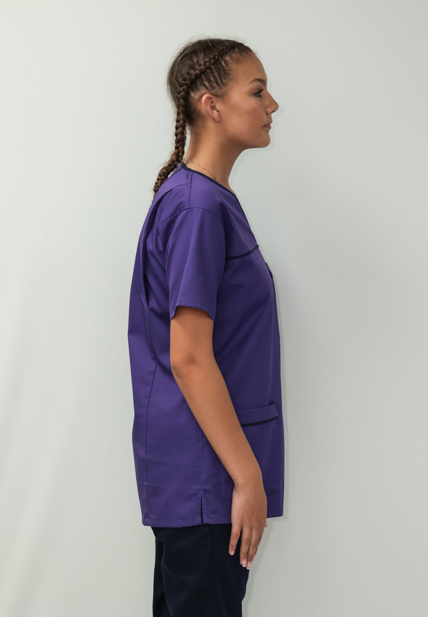 Female Tunic Navy Piping No Zip