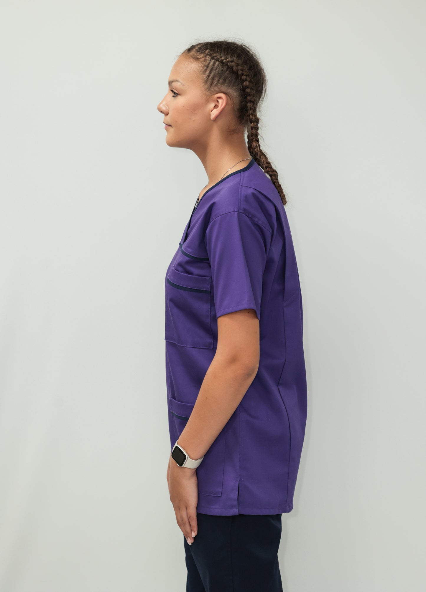 Female Tunic Navy Piping No Zip