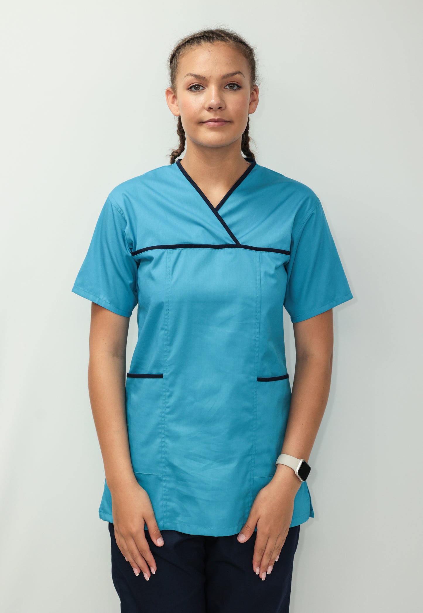 Female Tunic Navy Piping No Zip