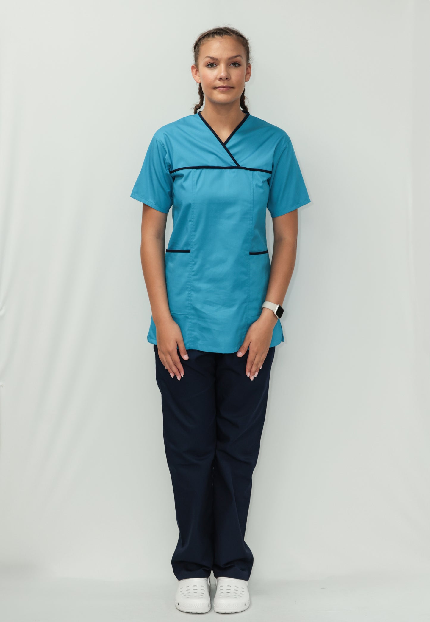 Female Tunic Navy Piping No Zip