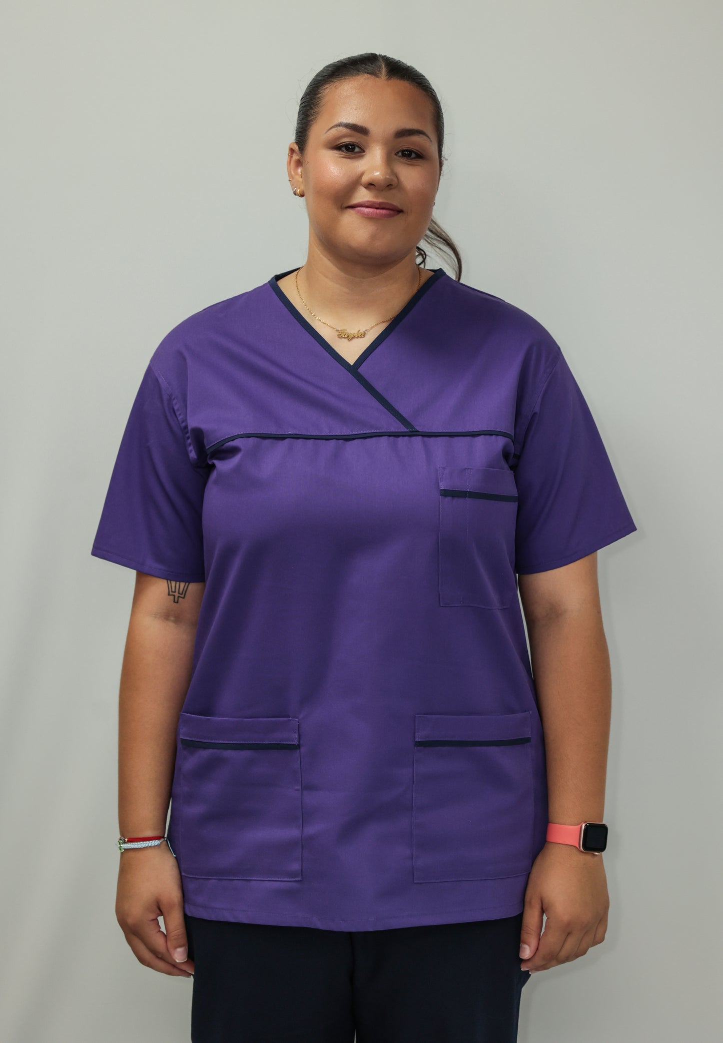 Female Tunic Navy Piping No Zip