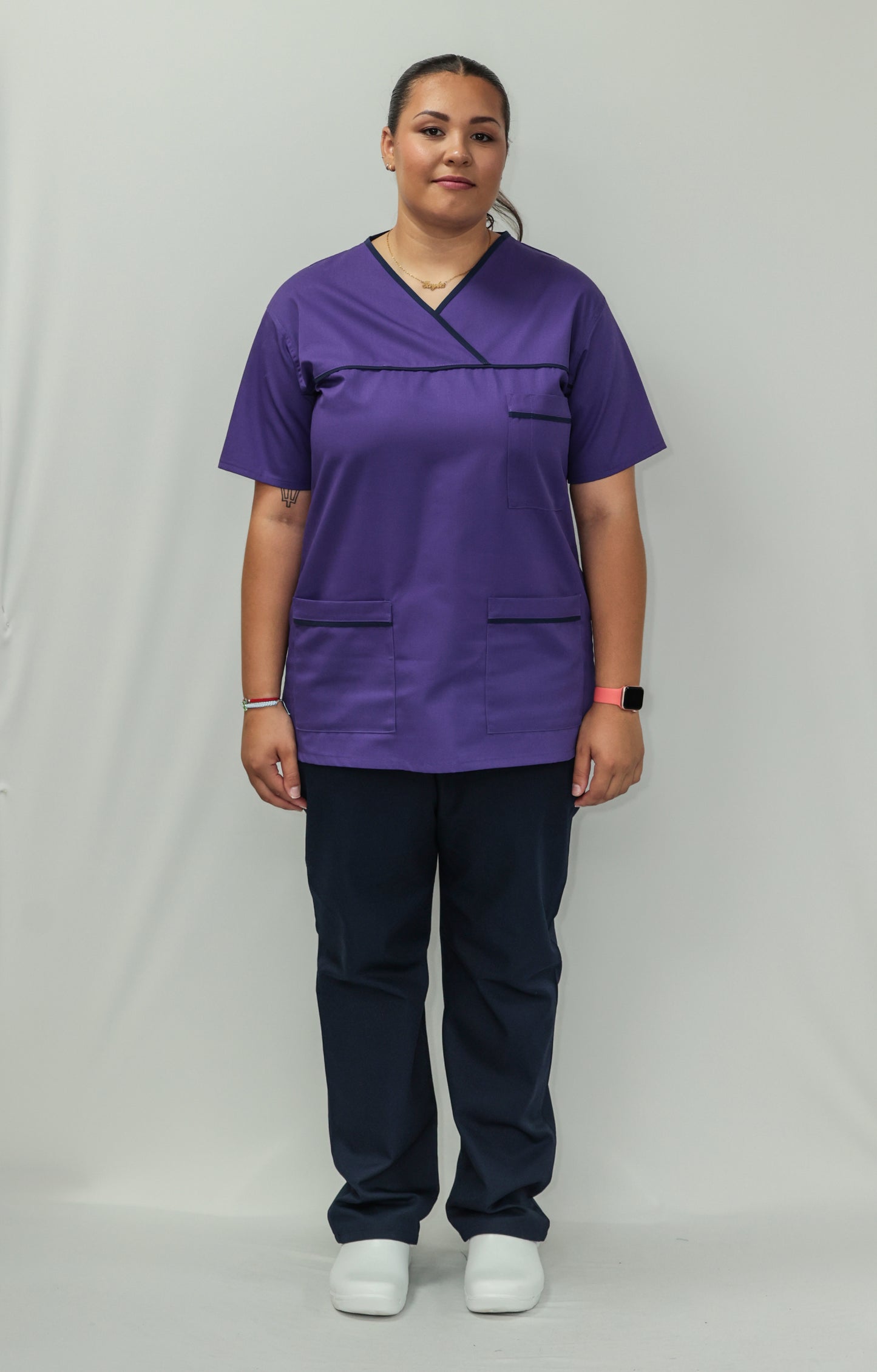 Female Tunic Navy Piping No Zip