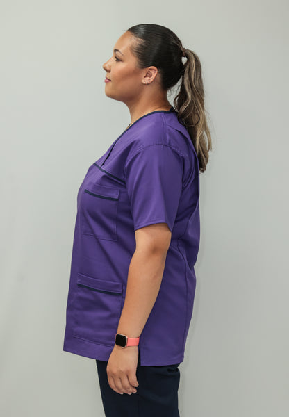 Female Tunic Navy Piping No Zip