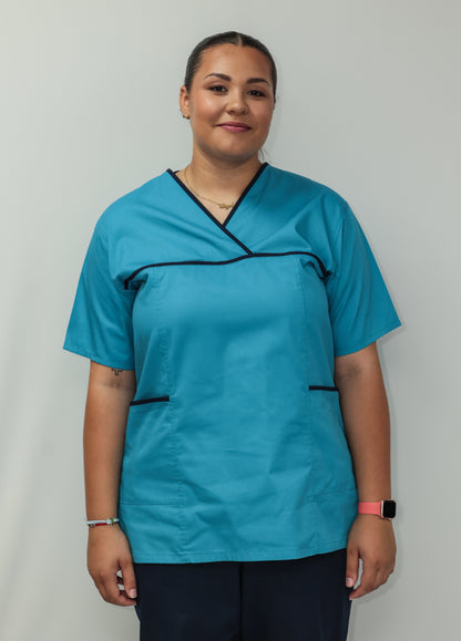 Female Tunic Navy Piping No Zip