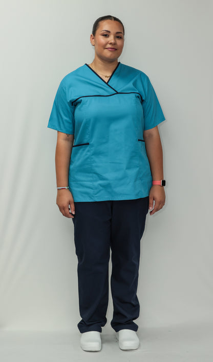 Female Tunic Navy Piping No Zip