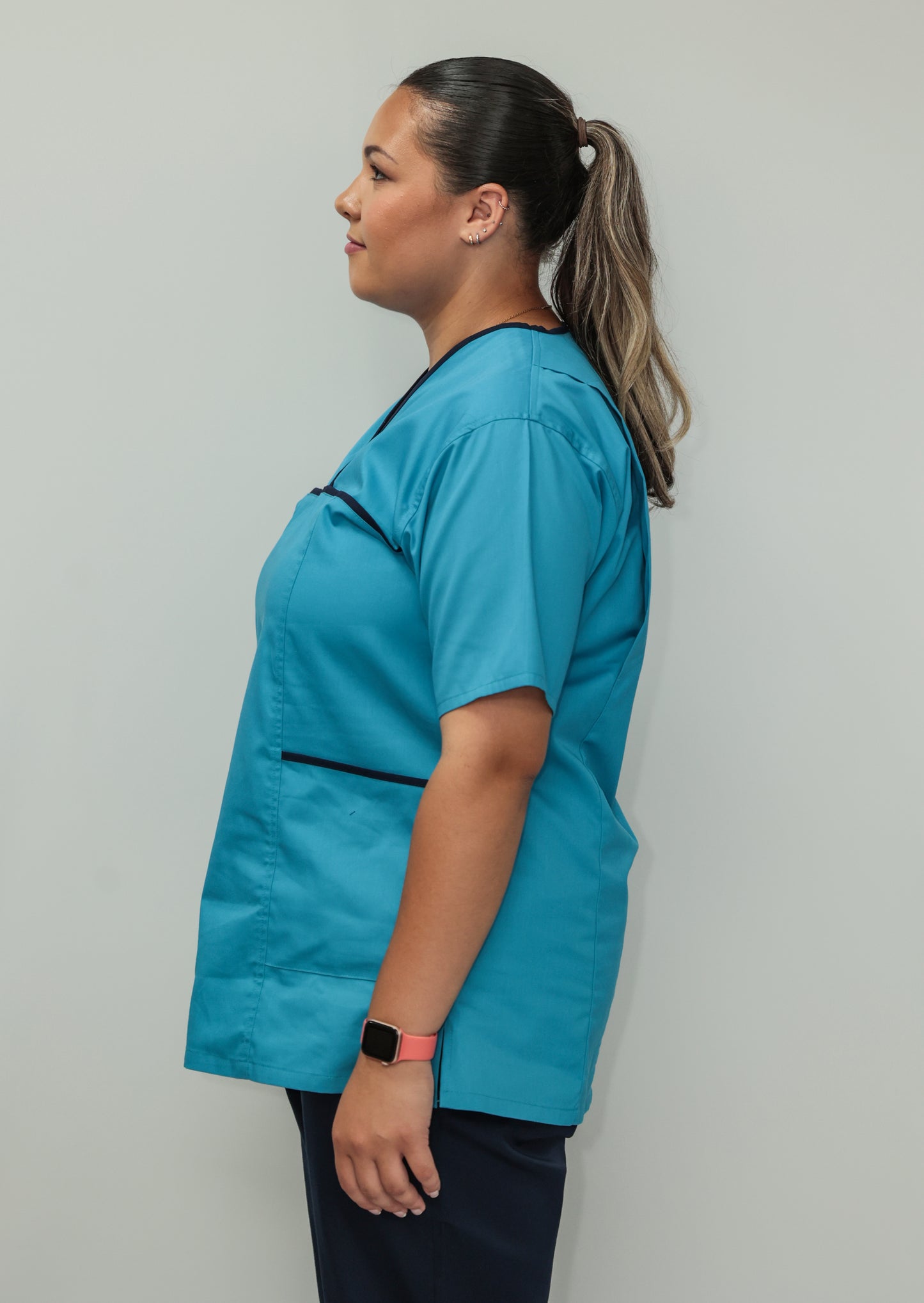 Female Tunic Navy Piping No Zip