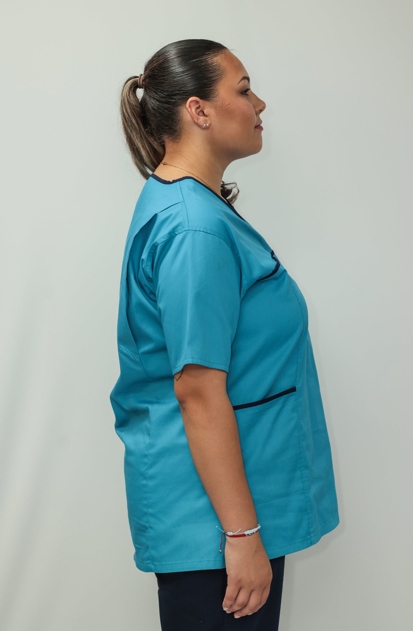 Female Tunic Navy Piping No Zip