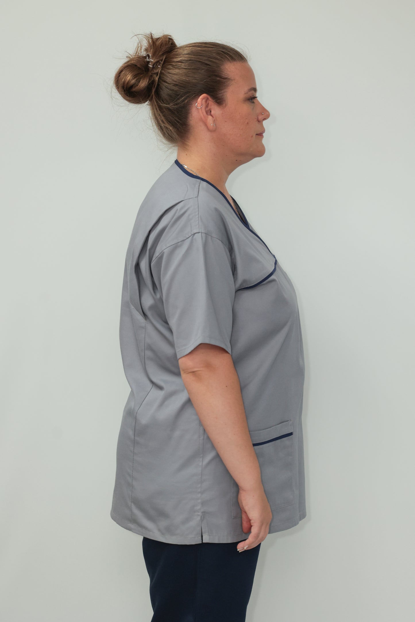 Female Tunic Navy Piping No Zip