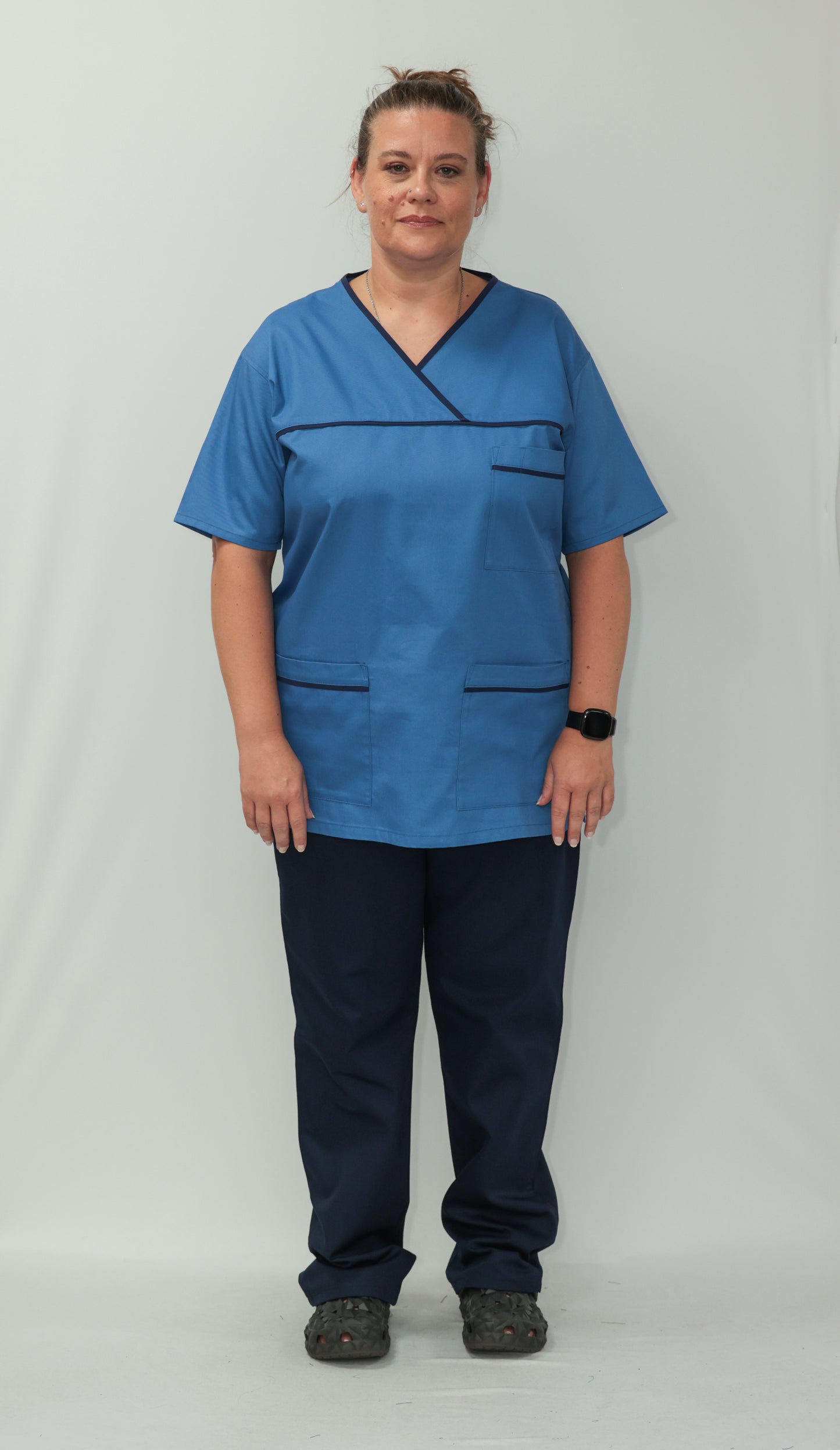 Female Tunic Navy Piping No Zip