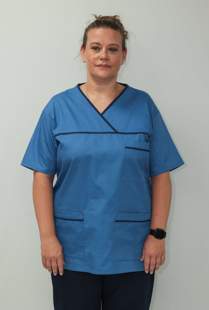 Female Tunic Navy Piping No Zip