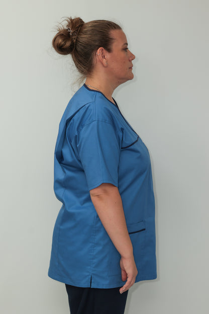 Female Tunic Navy Piping No Zip
