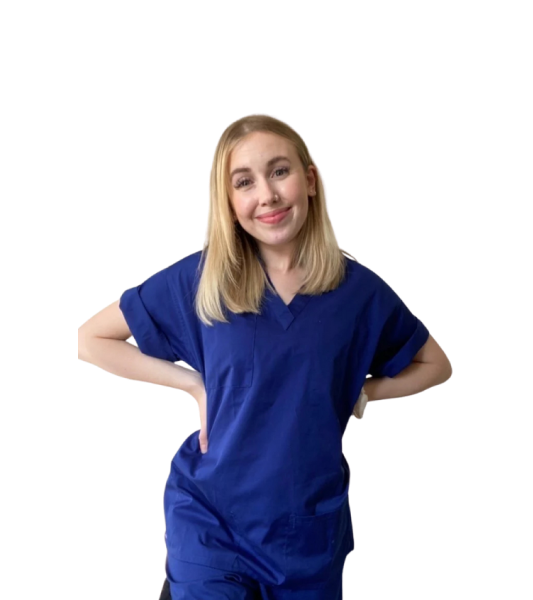 Men/Women Reversible Scrub Top/Uniform/Hospital/Doctor/Nurse/Medical/Royal Blue
