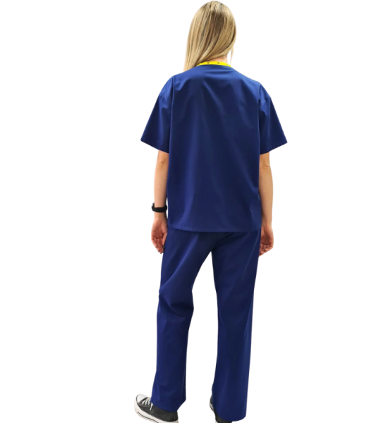 Men/Women Reversible Scrub Top/Uniform/Hospital/Doctor/Nurse/Medical/Royal Blue