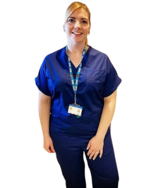 Men/Women Reversible Scrub Top/Uniform/Hospital/Doctor/Nurse/Medical/Royal Blue